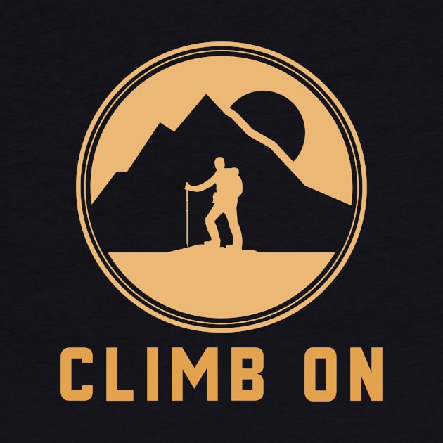 Climb on Mountain rock climbing by superteeshop